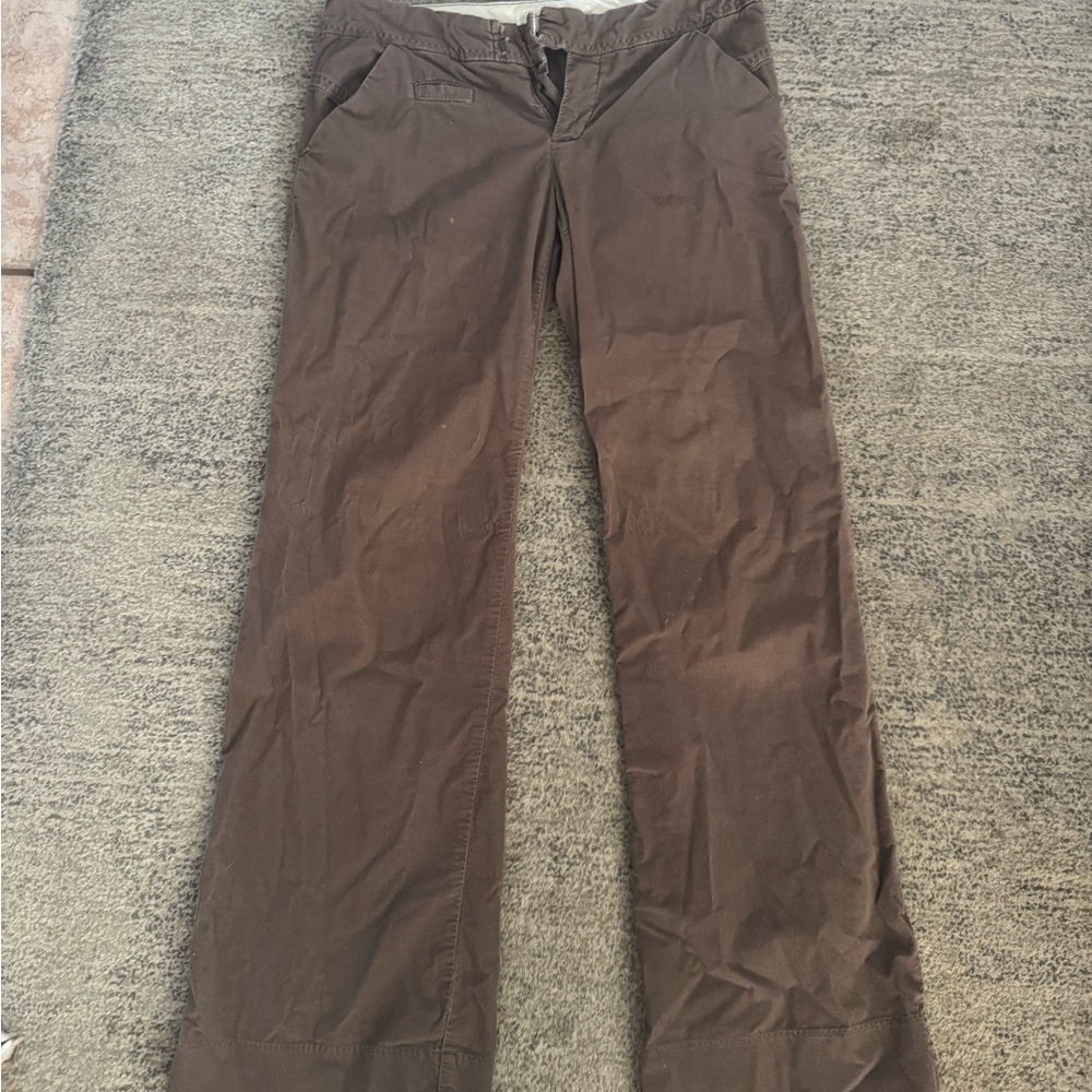 Brown Low-Rise Corduroy trousers